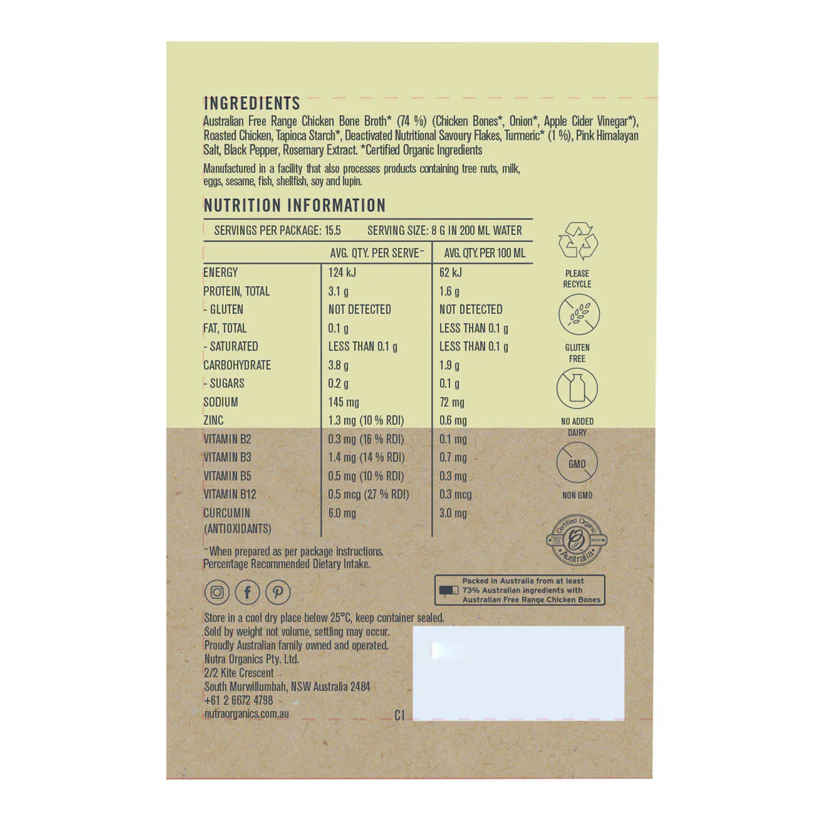 Chicken Bone Broth - Turmeric - Image 2