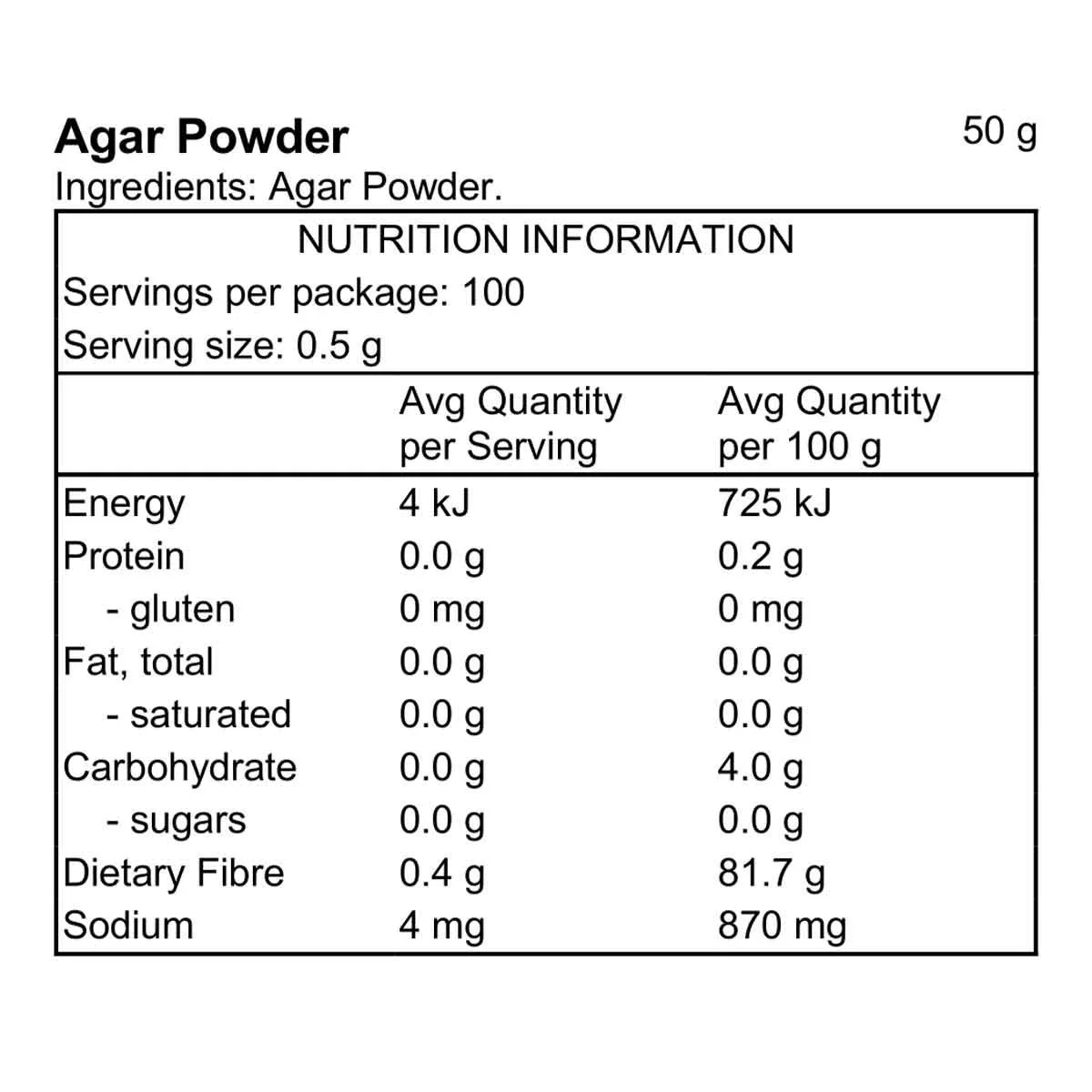 Agar Powder 50gm Pacific Harvest - Image 3
