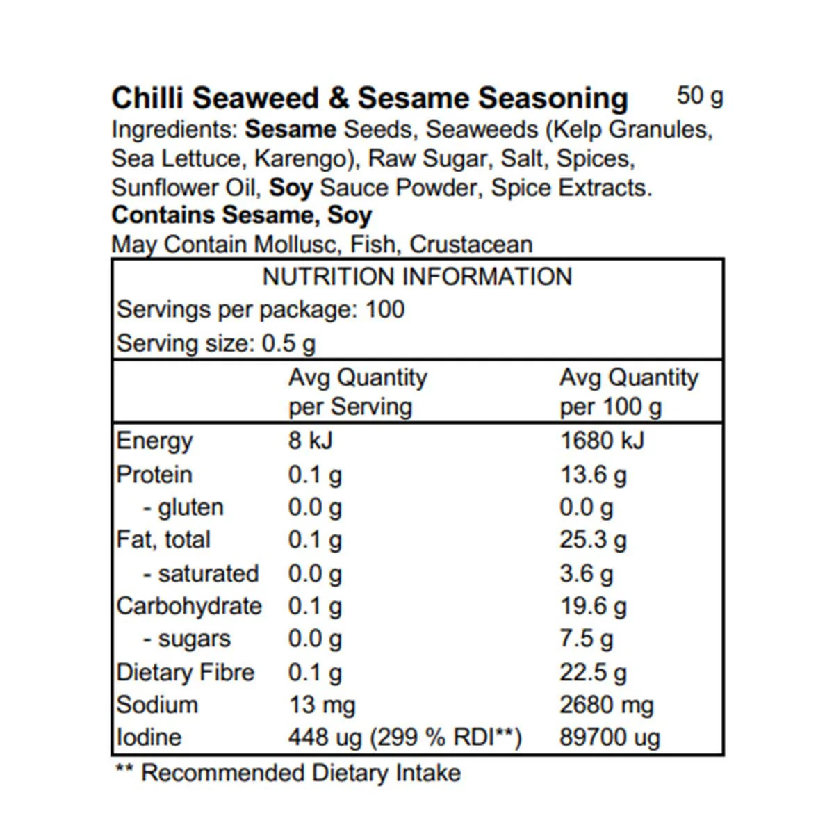 Chilli Seaweed and Sesame Seasoning - Image 5