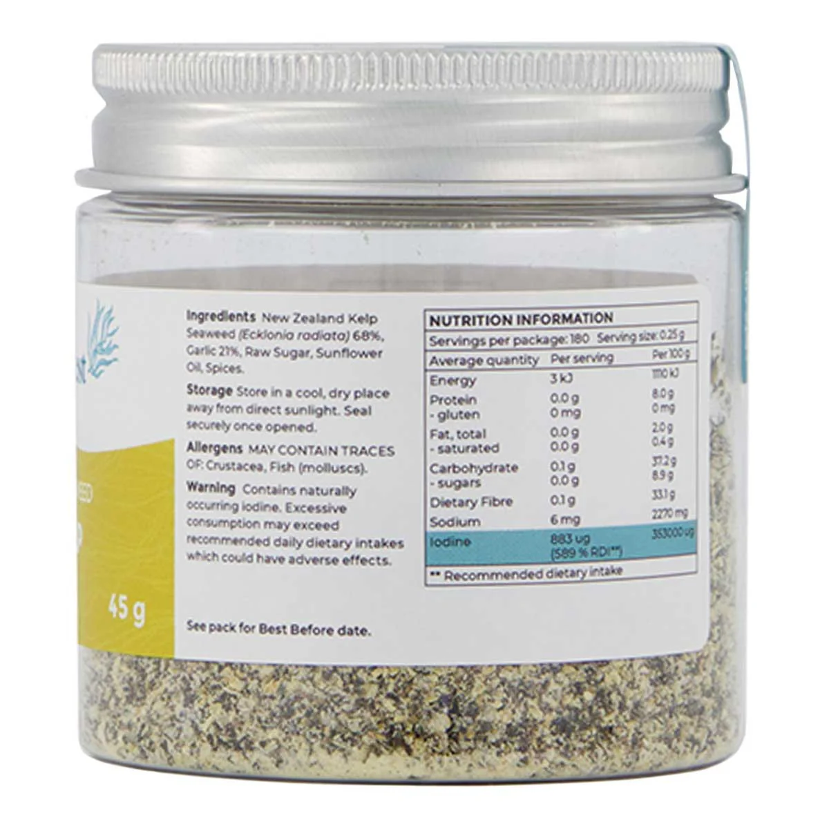 Garlic Kelp Seasoning 45gm Pacific Harvest - Image 2