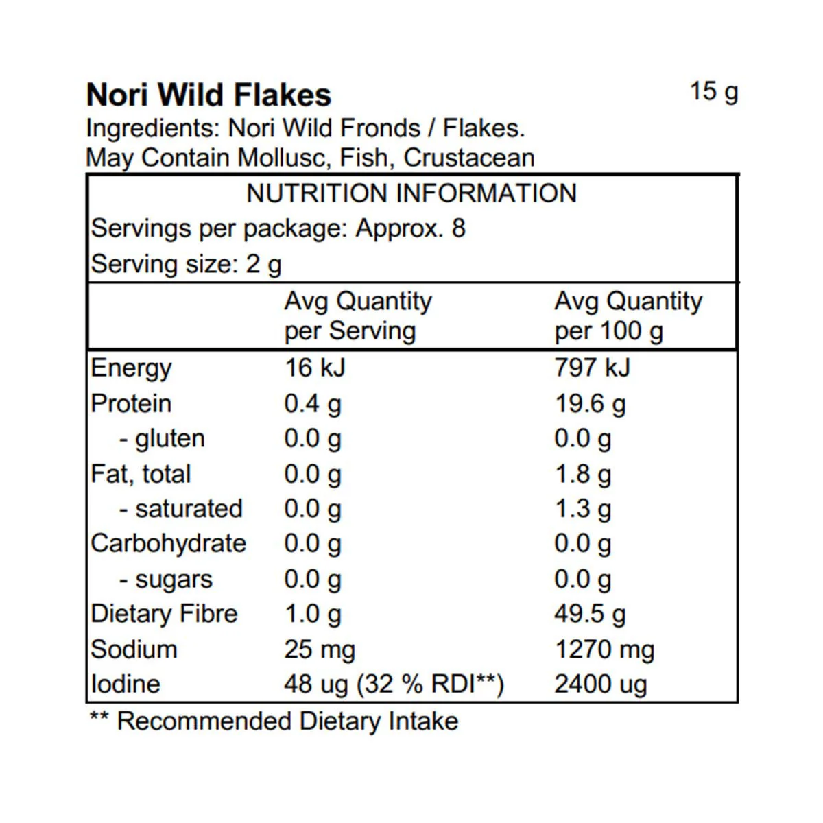Nori (Wild) Flakes - Image 2