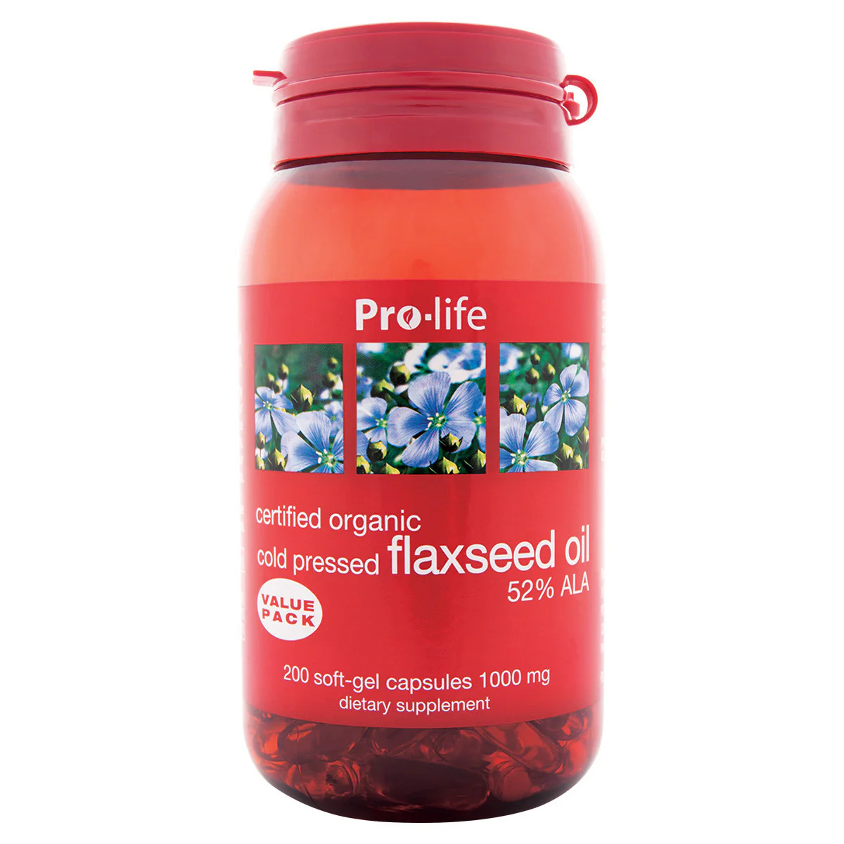 Flax Seed Oil 1000mg - 52% ALA