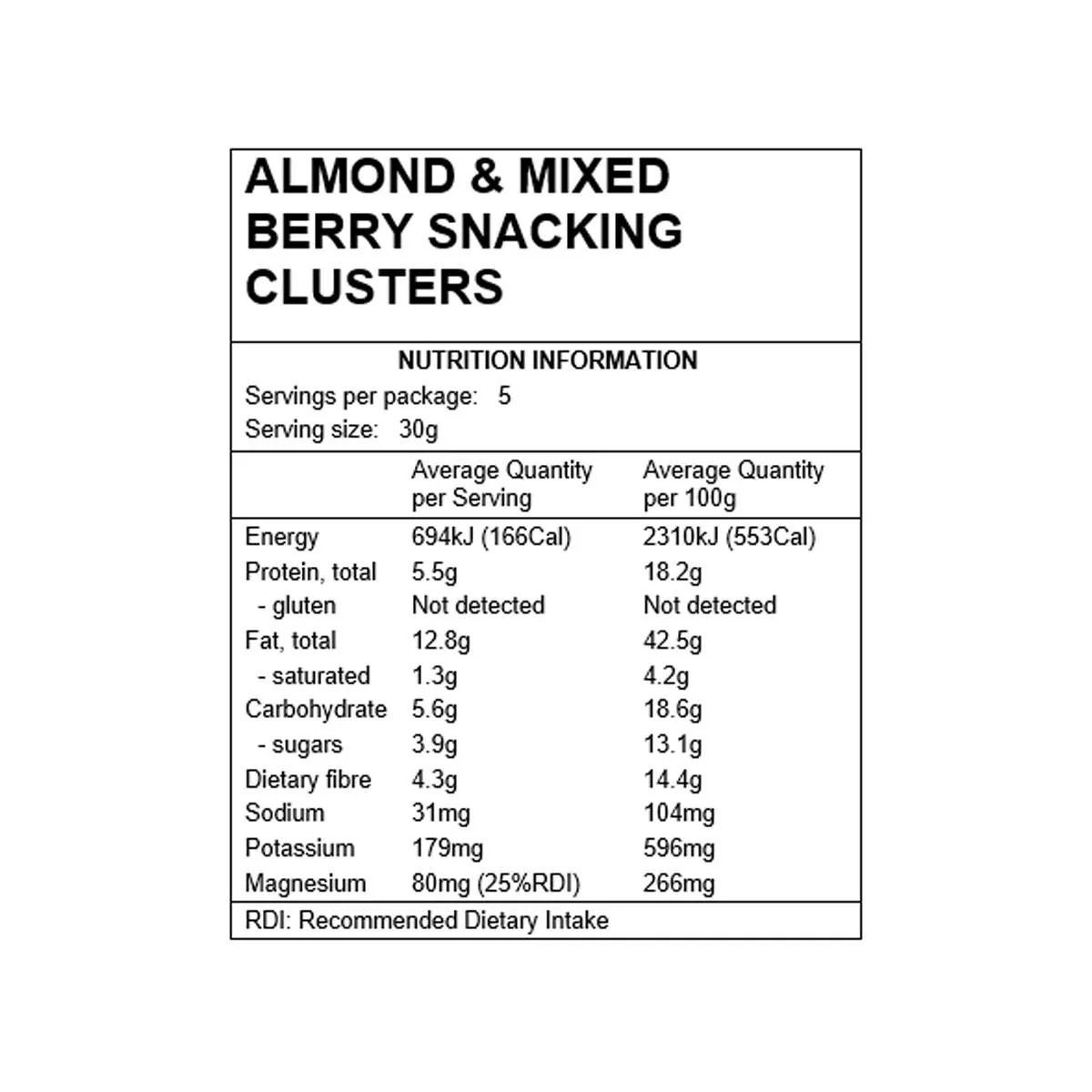 Almond & Mixed Berry Snacking Clusters - Image 2
