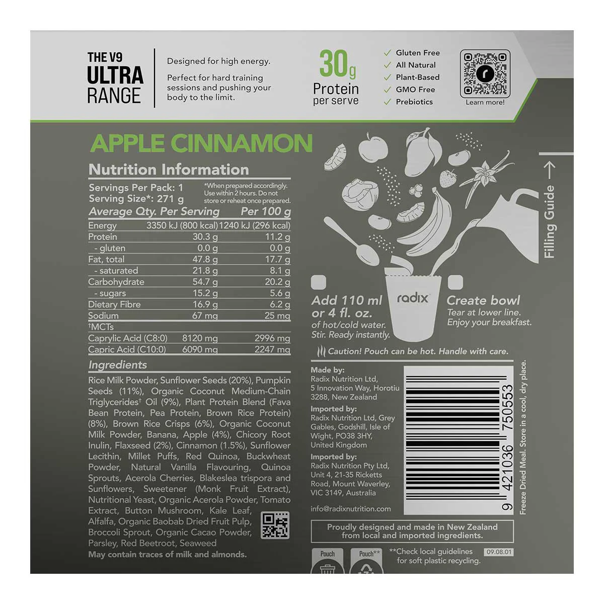 Apple Cinnamon Breakfast Ultra Range 800cal - Image 2