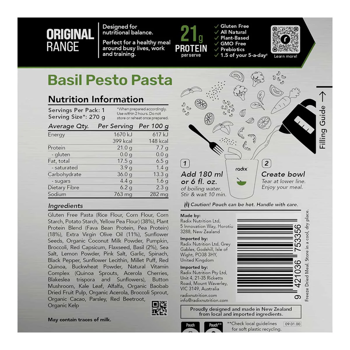 Basil Pesto Meal Original Range 400kcal - Image 2