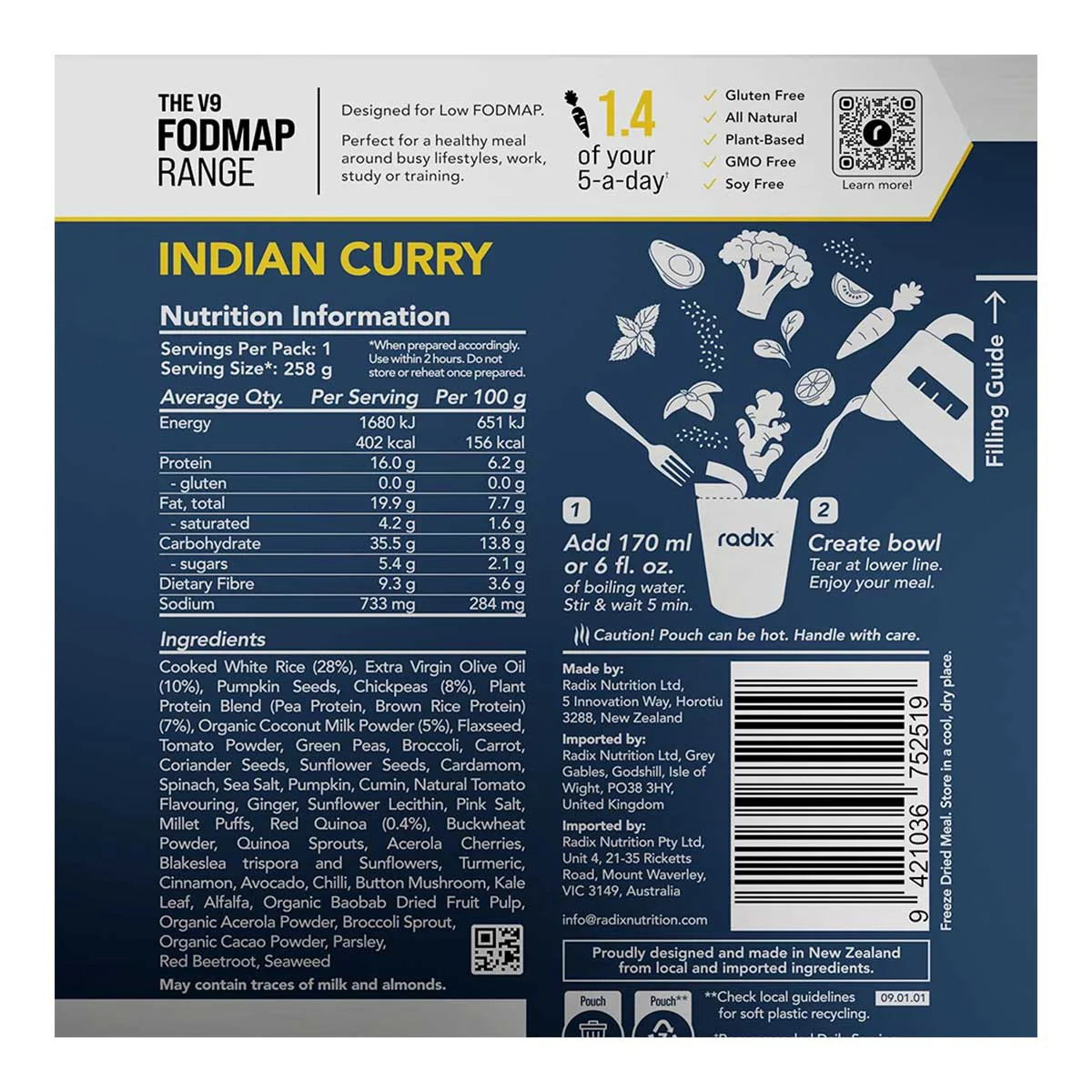 Indian Curry Meal FODMAP Range 400kcal - Image 2