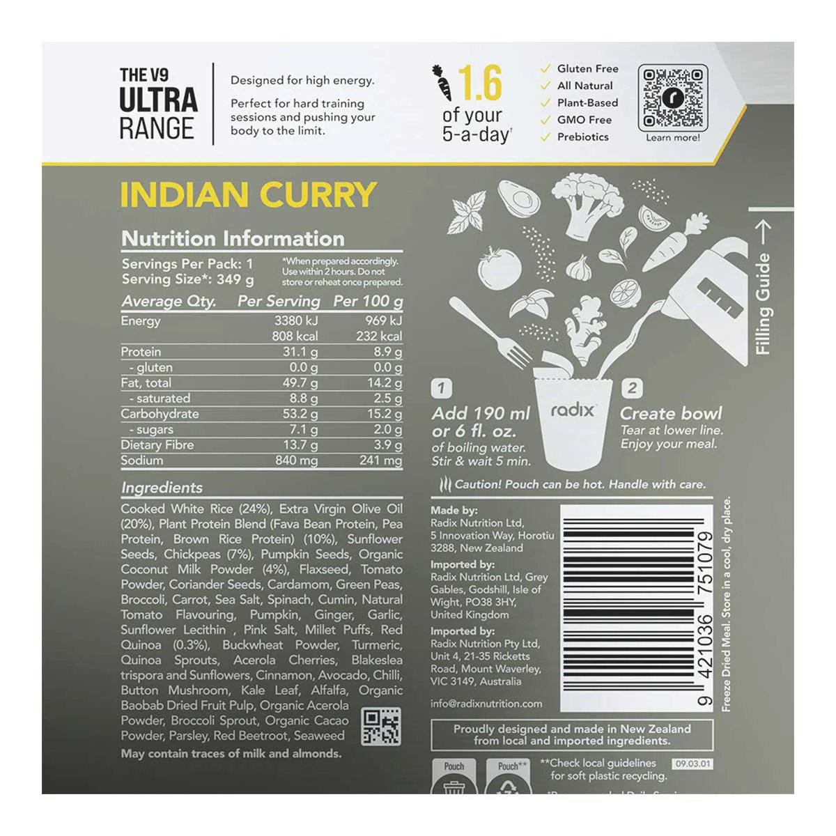 Indian Curry Meal Ultra Range 800kcal - Image 2