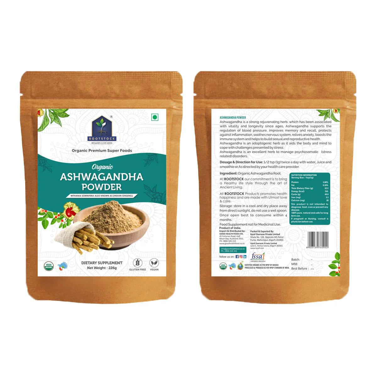Rootstock Organic Ashwagandha Powder - Image 2