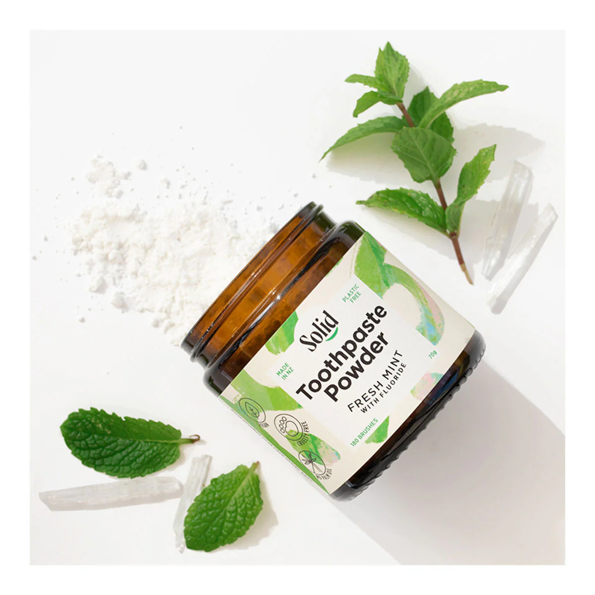 Toothpaste Powder - Fresh Mint with Fluoride - Image 2