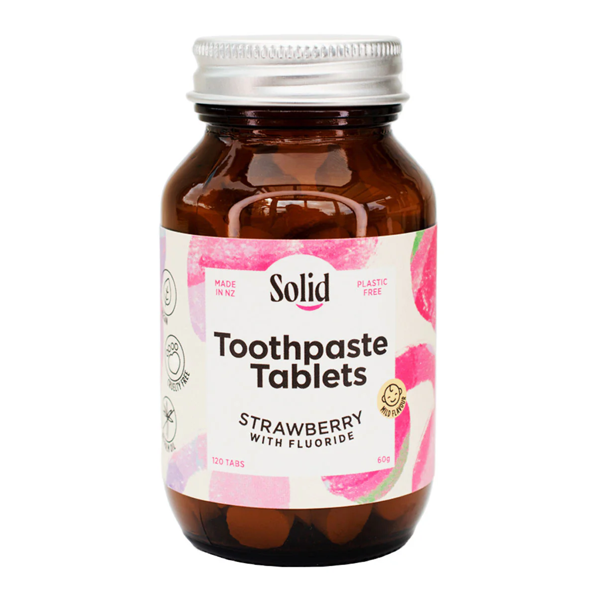 Toothpaste Tablets - Strawberry with Fluoride - Image 2