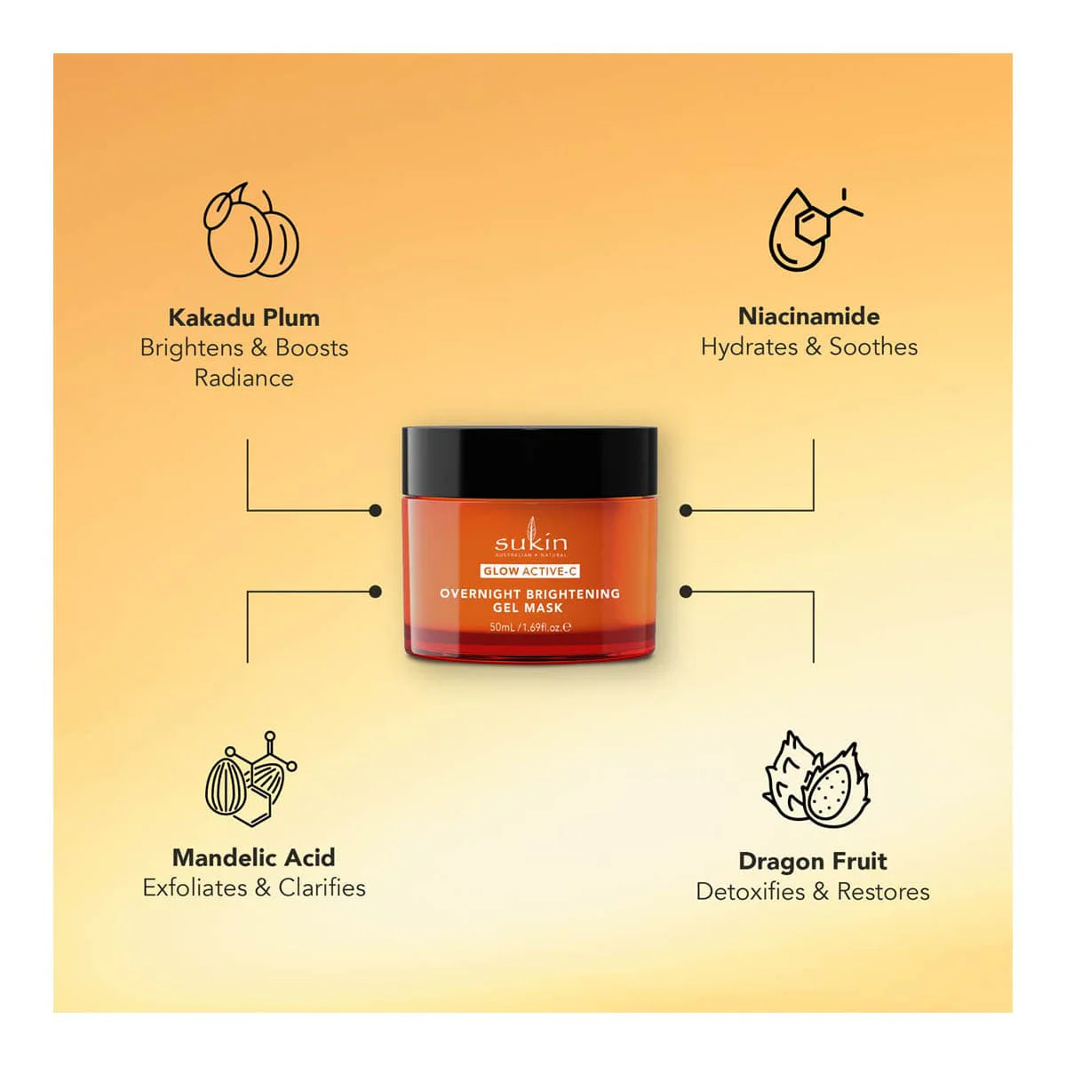 Glow Active C Overnight Brightening Gel Mask - Image 3