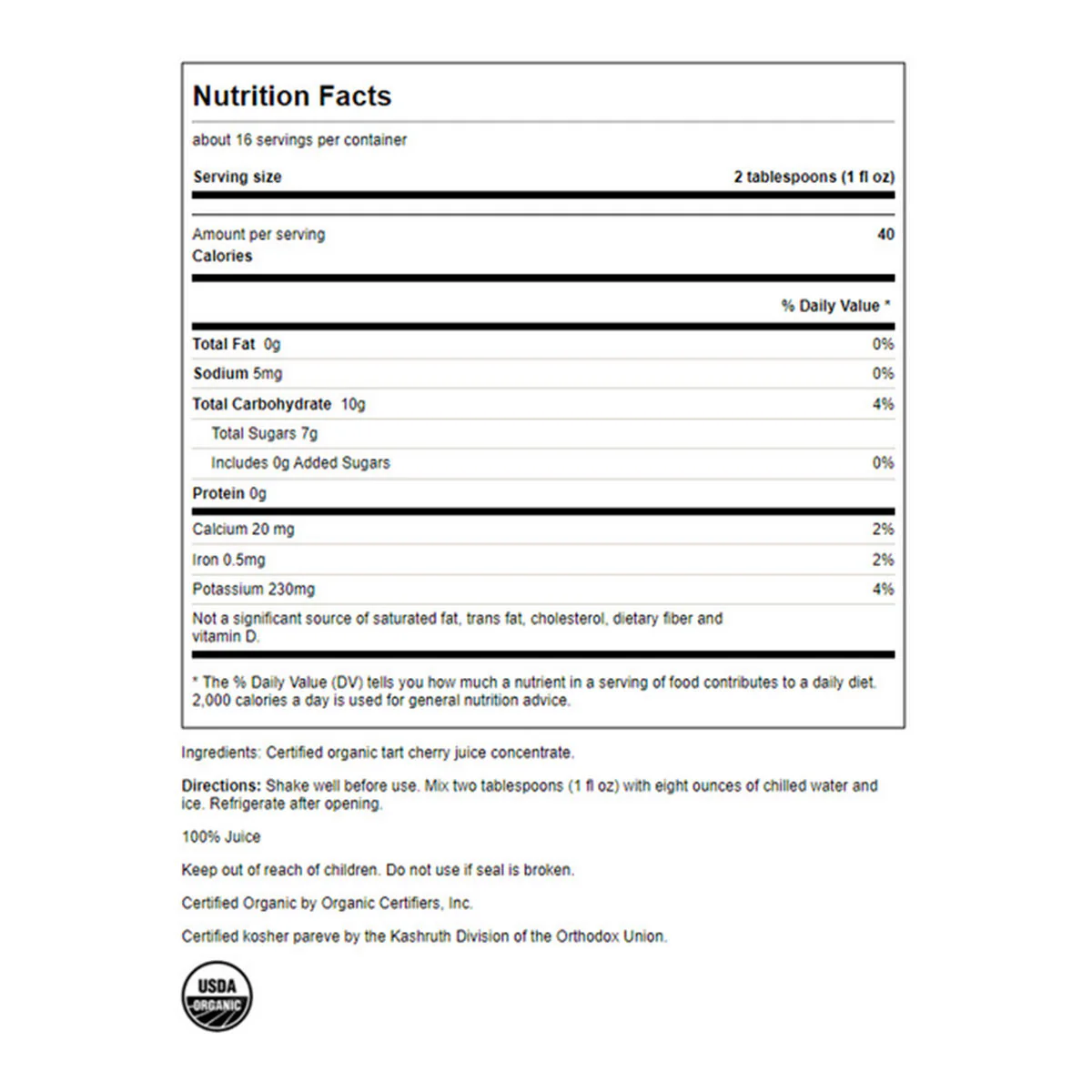Certified Organic Tart Cherry Juice - Image 3