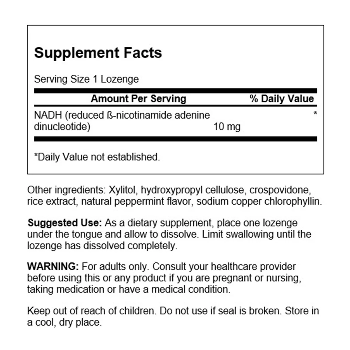 NADH - Fast-Acting Peppermint Lozenges - Image 2