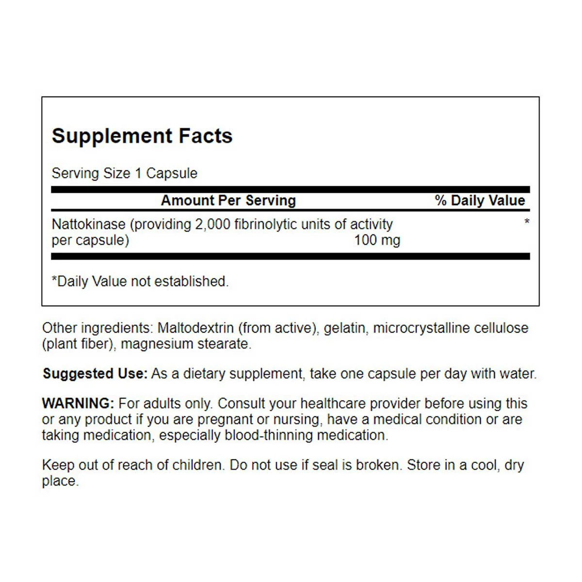 Nattokinase 100mg 2000FU - Image 3