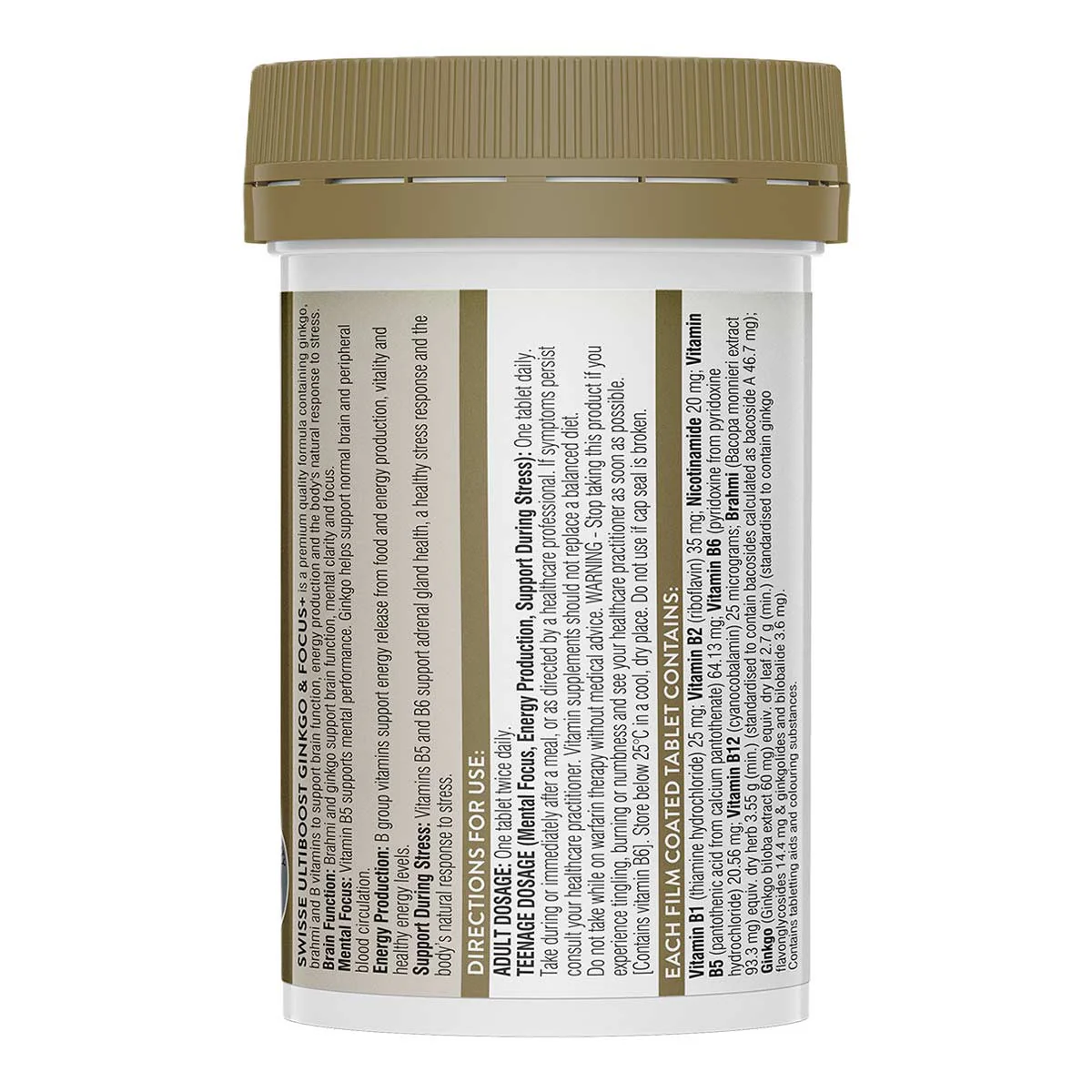 Ginkgo & Focus+ With Brahmi & B Vitamins - Image 2