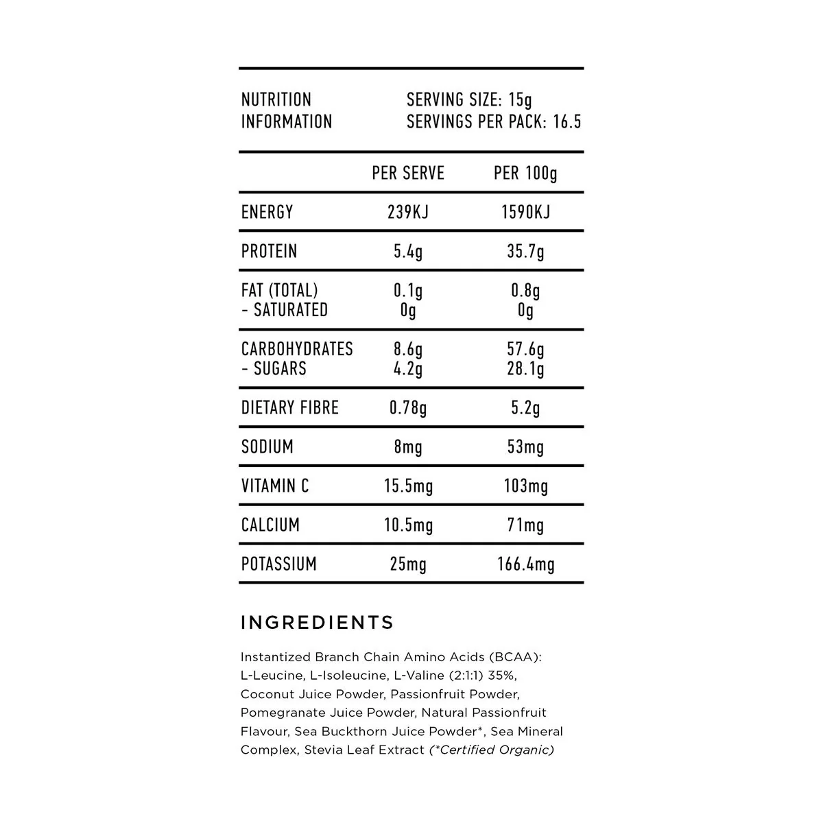 Tone BCAA+ Passionfruit - Image 3