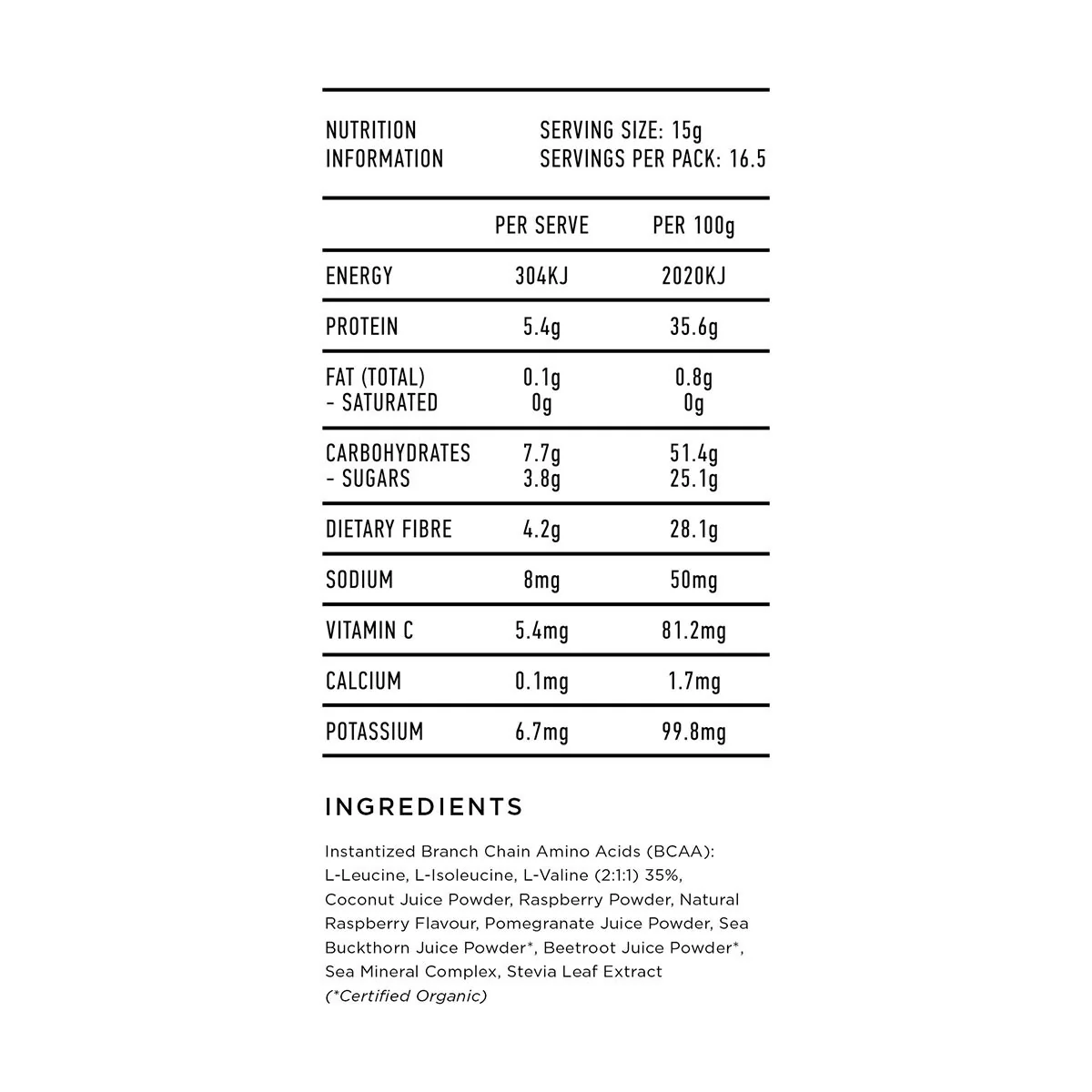 TONE BCAA+ Raspberry - Image 3