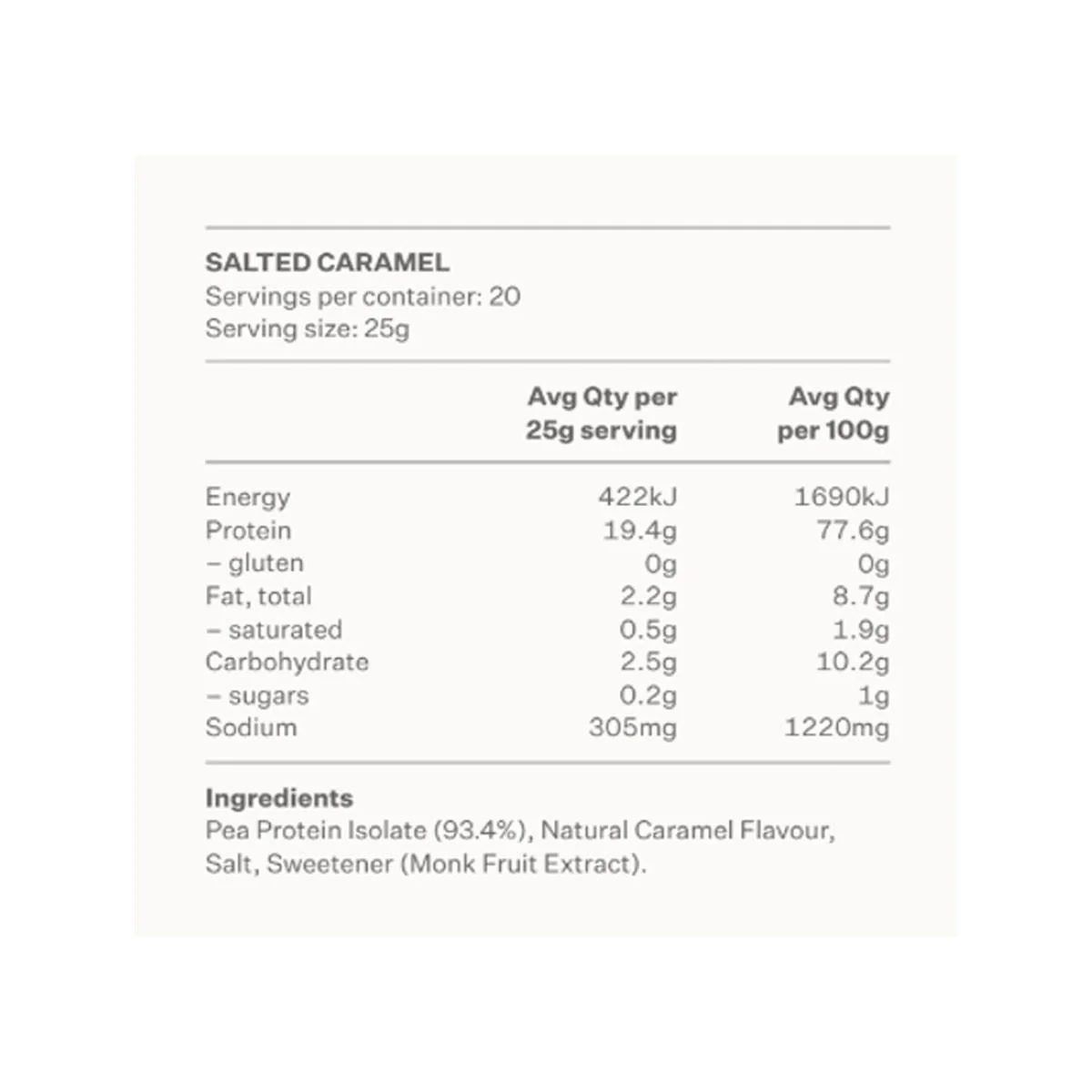 Pea Protein Powder - Salted Caramel - Image 2