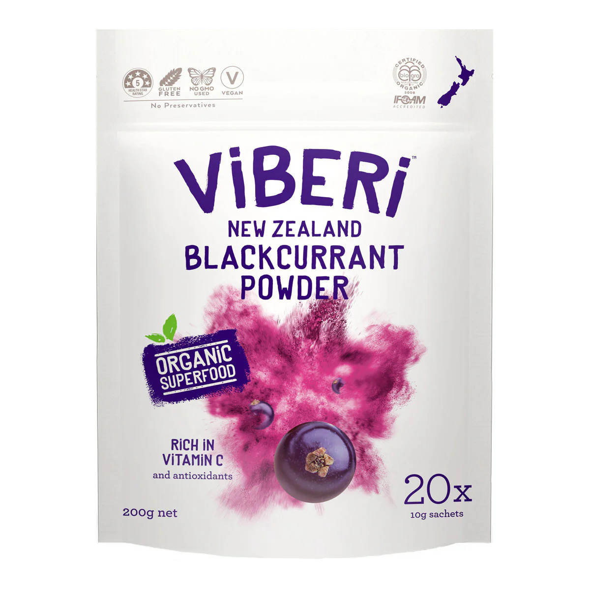 Organic New Zealand Blackcurrant Powder - Image 4