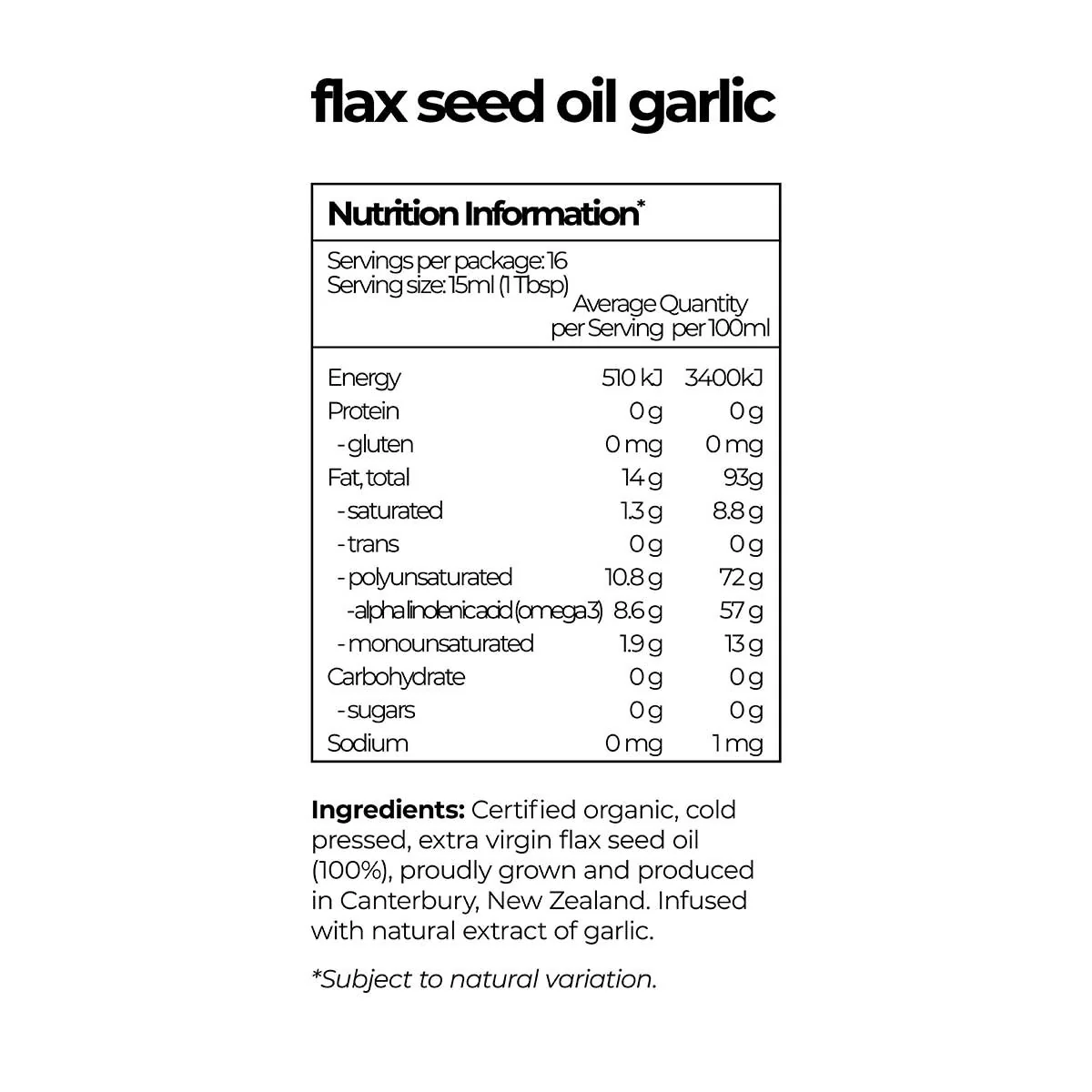 Flax Seed Oil Garlic - Image 4