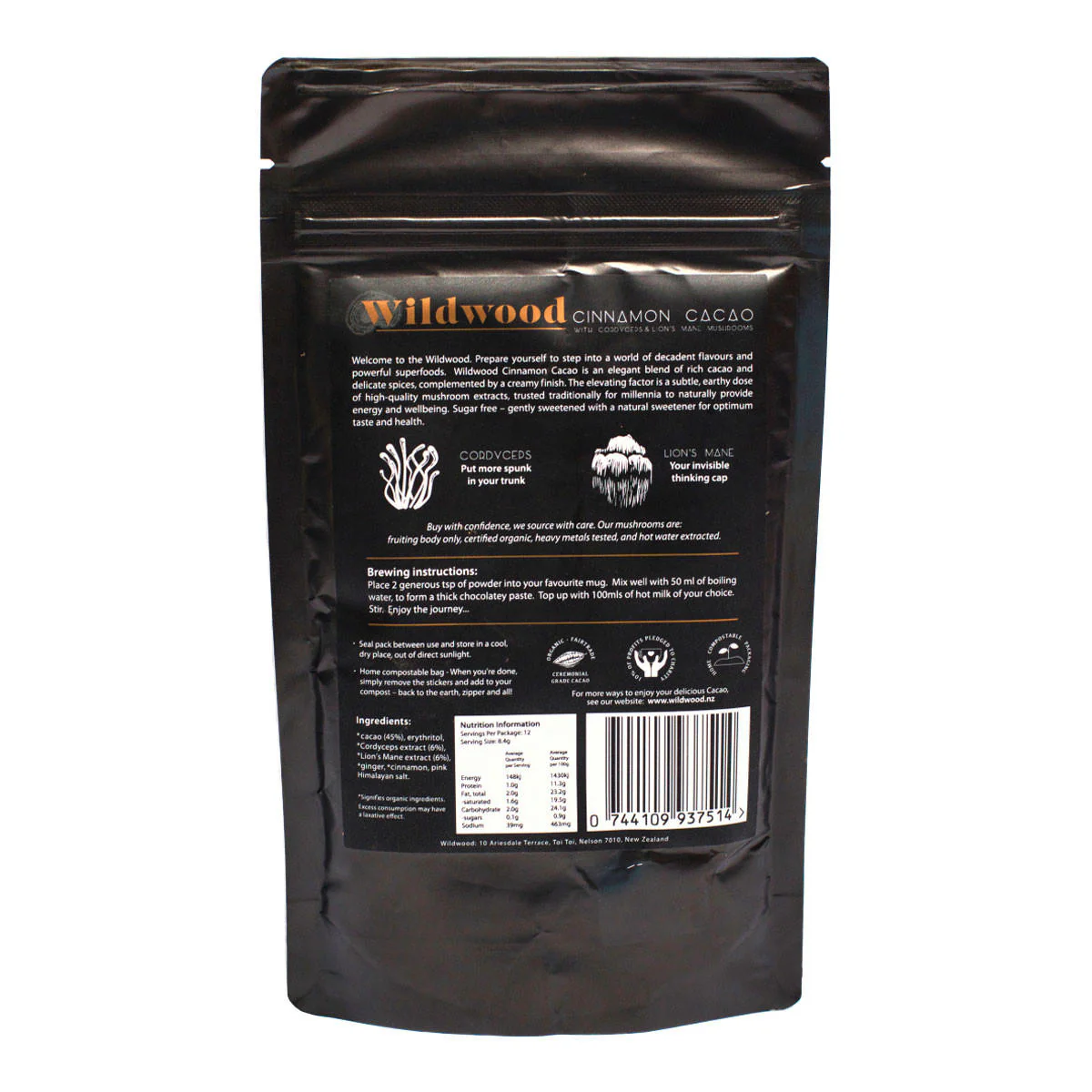 Cinnamon Cacao with Cordyceps & Lions Mane Mushroom - Image 2