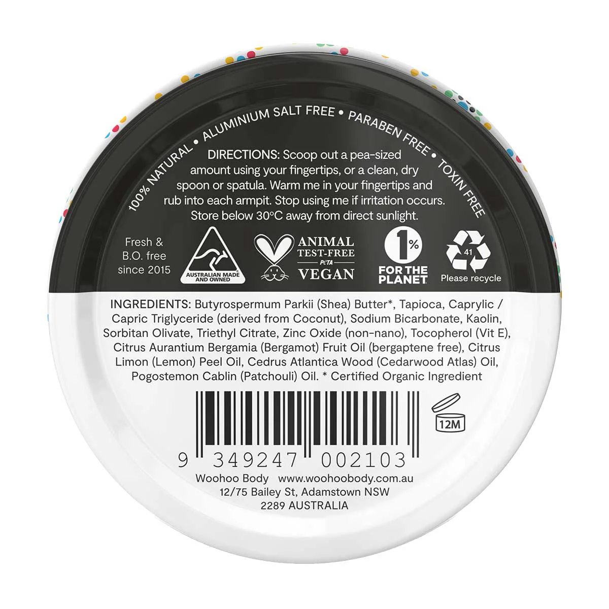 All Natural Deodorant Paste Tin - Tux - Image 2
