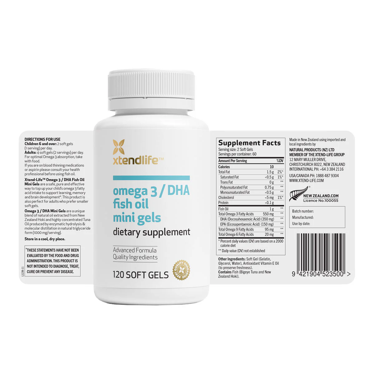 Omega 3/DHA Fish Oil Mini Gels - Image 2